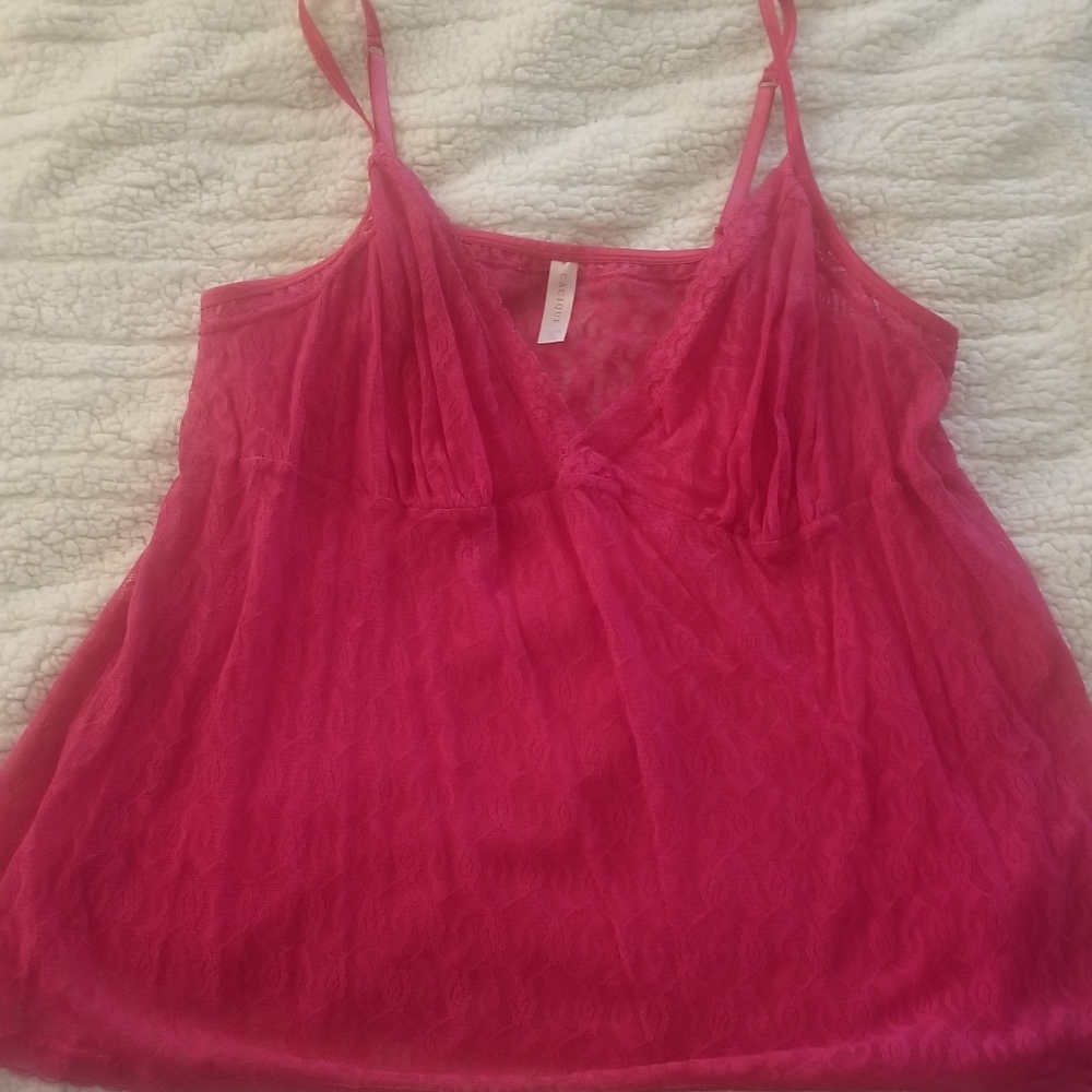 Pink lace chemise. Lane Bryant 26/28.
